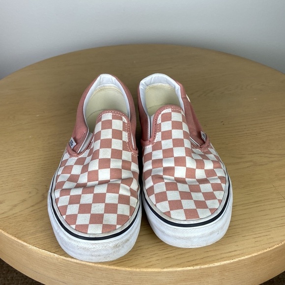 Vans Pink and White Checkered Slip-On Sneakers - Picture 2 of 7